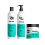 PACK REVLON PROYOU THE MOISTURIZER | Shampoo + Acondicionador + Mascarilla